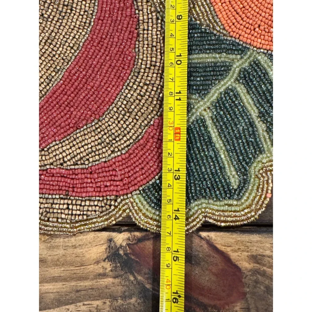Beaded Pumpkin Table Runner Fall Autumn‎ Harvest Thanksgiving Decor 39.5x14.5in